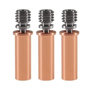 3PCS Upgraded All Metal Bi-Metal Copper Titanium TC4 Throat Heatbreak Compatible for ANYCUBIC Mega S/Vyper/Mega Pro 3D Printer Parts
