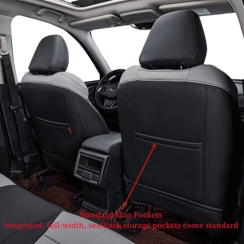 Custom Fit Seat Covers for Subaru Outback Base,Limited,Touring,Premium,Wilderness 2024 2023 2022 2021 2020,Full Coverage Polyester Seat Protector (Full Set,Gray) in Saudi Arabia