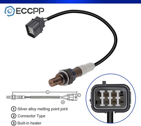 مستشعر ECCPP O2 المنبع 24302 234-5010 مناسب لسيارة Honda Accord/Civic/Odyssey/Pilot/Ridgeline، لـ Acura/MDX/RL/TL، لـ Lexus LS400/SC400، لـ Saturn Vue، لمستشعر الأكسجين سوزوكي جراند فيتارا 5 أسلاك in Saudi Arabia