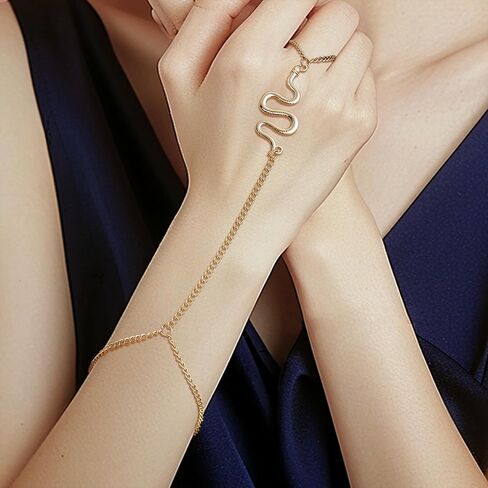 Gold Dainty Pearl Butterfly Hand Chain Ring Bracelet for Woman in Saudi Arabia
