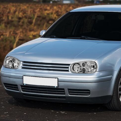 DNA MOTORING زوج من المصابيح الأمامية ذات العدسات الشفافة والكروم المتوافقة مع VW 99-06 Golf / 99-02 Cabrio، HL-OH-VWGOLF99-CH in Saudi Arabia