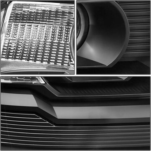 DNA Motoring HL-OH-GMCS14-BK-CL1 Black Housing Clear Side Projector Headlight [For 14-17 GMC Sierra ] in Saudi Arabia