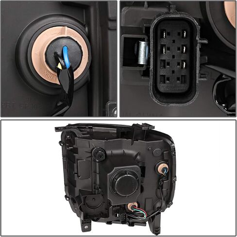 DNA Motoring HL-OH-GMCS14-BK-CL1 Black Housing Clear Side Projector Headlight [For 14-17 GMC Sierra ] in Saudi Arabia