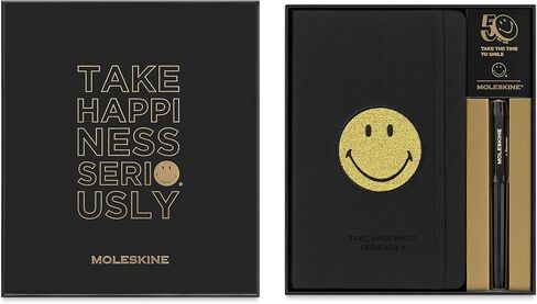 Moleskine Limited Edition Smiley Notebook with Collector's Box, Hard Cover, XS (2.5" x 4.25"), Plain/Blank, Black, 160 Pages in Saudi Arabia