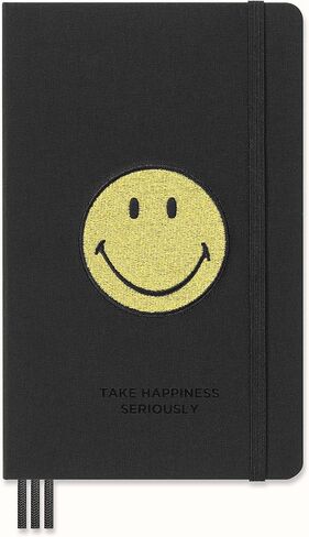 Moleskine Limited Edition Smiley Notebook مع صندوق التجميع، غطاء صلب، XS (2.5 بوصة × 4.25 بوصة)، عادي/فارغ، أسود، 160 صفحة in Saudi Arabia