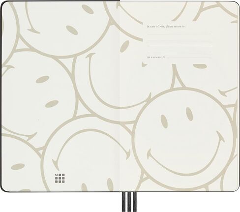 Moleskine Limited Edition Smiley Notebook مع صندوق التجميع، غطاء صلب، XS (2.5 بوصة × 4.25 بوصة)، عادي/فارغ، أسود، 160 صفحة in Saudi Arabia