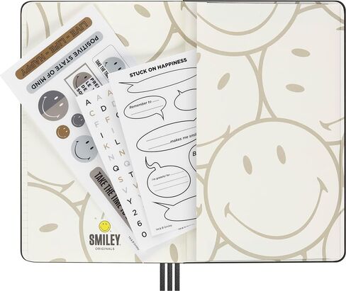 Moleskine Limited Edition Smiley Notebook مع صندوق التجميع، غطاء صلب، XS (2.5 بوصة × 4.25 بوصة)، عادي/فارغ، أسود، 160 صفحة in Saudi Arabia