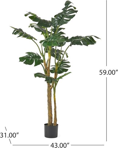 Artificial Tree with 3 Balls, Fake Plant Artificial Boxwood Topiary Tree, Artificial Silk Plants Potted for Home Bedroom Office Decor Indoor Gift (Set of 2) in Saudi Arabia