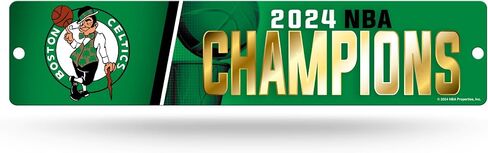 Rico Industries NBA Basketball Boston Celtics 2024 NBA Champions Plastic 4" x 16" Street Sign in Saudi Arabia