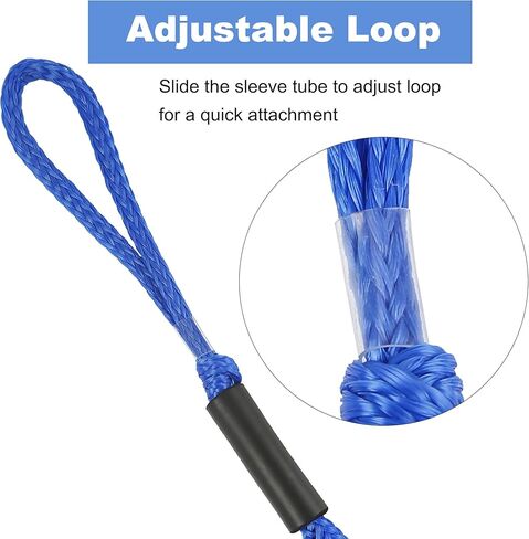 Bungee Boat Dock Lines with Clip Boat Ropes for Docking Jet Ski Seadoo Kayak Boating Accessories (Black) in Saudi Arabia