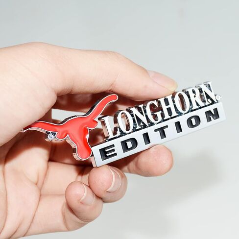 2Pc Texas Longhorn Edition Emblem Logo Auto Truck Badge Sticker Decal Replacement for Universal Vehicle, Car, Truck, SUV (Matte Black) in Saudi Arabia