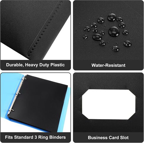Yeaqee 48 Pack Plastic 3 Hole Punch Folders with 2 Pockets Bulk Heavy Duty Plastic Folders with Card Slot Pocket Folders for Letter Paper Size for Kids Students Teachers Office(Rose Red) in Saudi Arabia