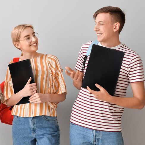 Yeaqee 48 Pack Plastic 3 Hole Punch Folders with 2 Pockets Bulk Heavy Duty Plastic Folders with Card Slot Pocket Folders for Letter Paper Size for Kids Students Teachers Office(Rose Red) in Saudi Arabia