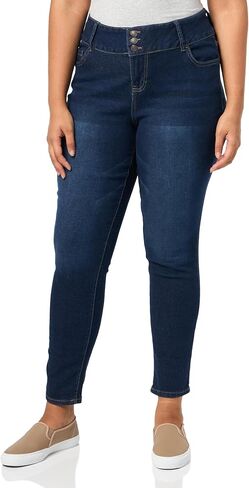 YMI Women's Plus Size Sustainable Essential Skinny Jeans in Saudi Arabia