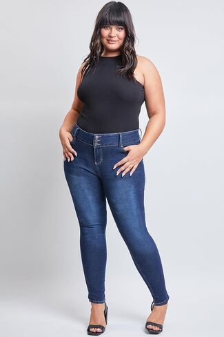 YMI Women's Plus Size Sustainable Essential Skinny Jeans in Saudi Arabia