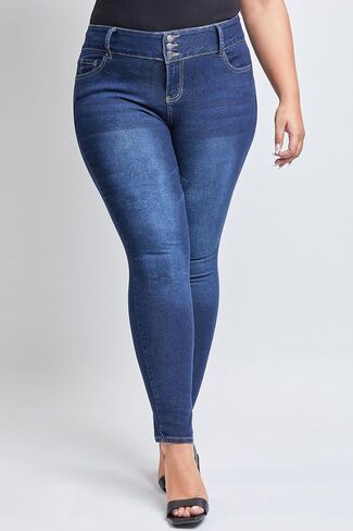 YMI Women's Plus Size Sustainable Essential Skinny Jeans in Saudi Arabia