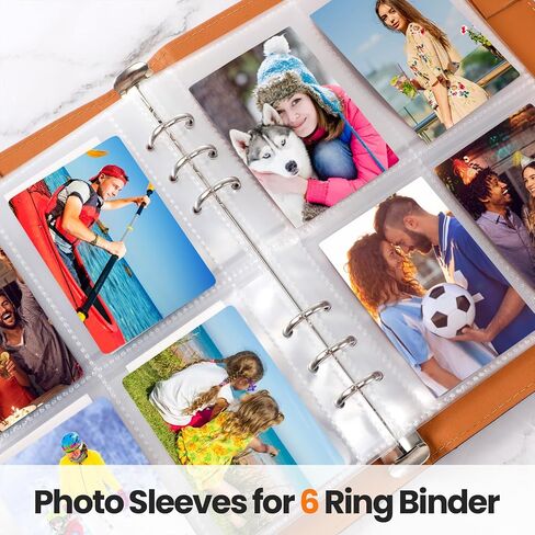 300 حزمة من 2400 جيوب لبطاقات الصور الفوتوغرافية لـ A5 Binder 6 Ring 2.5x3.5 "أكمام بطاقات التداول K Pop Photocard الأكمام مزدوجة الجوانب 4 صفحات صور جيب تحميل علوي لورق الصور in Saudi Arabia