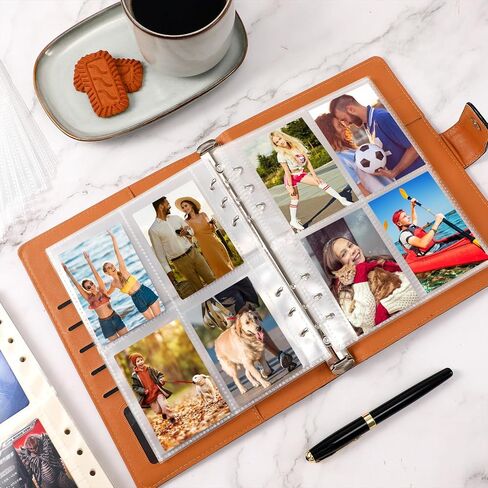300 حزمة من 2400 جيوب لبطاقات الصور الفوتوغرافية لـ A5 Binder 6 Ring 2.5x3.5 "أكمام بطاقات التداول K Pop Photocard الأكمام مزدوجة الجوانب 4 صفحات صور جيب تحميل علوي لورق الصور in Saudi Arabia