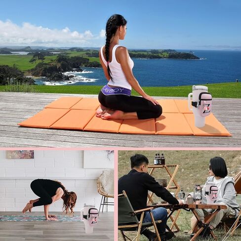 حقيبة زجاجات مياه أولية من A-Z لملحقات أكواب الصالة الرياضية من Stanley Cup، متوافقة مع Stanley Quencher Adventure IceFlow Yeti 40oz 30oz 20oz، جيب معرف الاسم الشخصي للنقود والهاتف والمفتاح in Kuwait