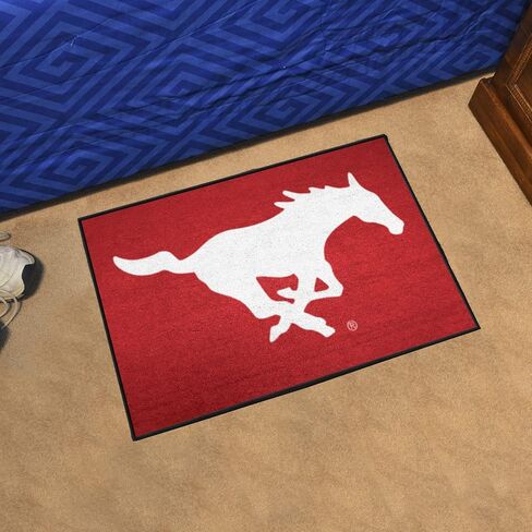 سجادة FANMATS 4574 SMU Mustangs Starter - 19 بوصة. × 30 بوصة. | سجادة ديكور المنزل لمحبي الرياضة وبساط خلفي in Saudi Arabia