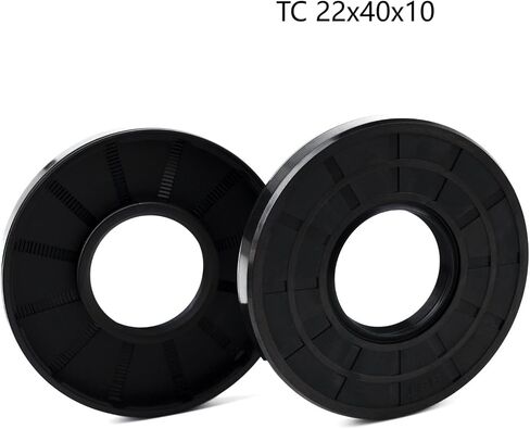XiKe قطعتان من ختم الزيت، أختام الشفاه، TC 25 مم × 40 مم × 6 مم، سدادة عمود الزيت المحملة بنابض من مطاط النتريل المزدوج، مصممة لعمود التحمل، أسود in Saudi Arabia