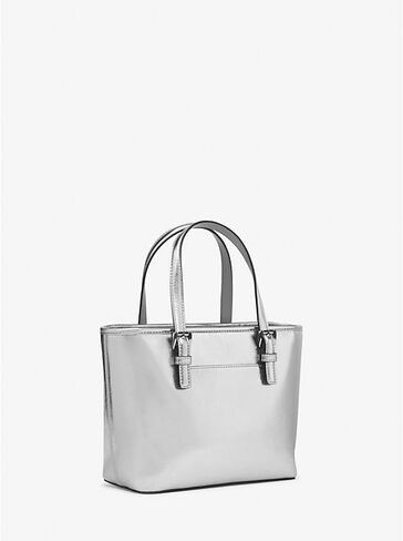 Michael KorsJet Set Travel Extra-Small Metallic Top-Zip Tote Bag Silver in Saudi Arabia