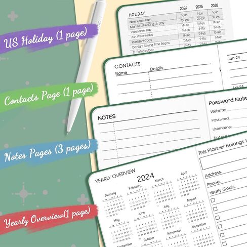 2024-2025 Pocket Planner - July 2024 - December 2025, Small Pocket Calendar 2024-2025, Academic Planner, Weekly Monthly Planner, 3.5" x 6.7", Purple in Saudi Arabia