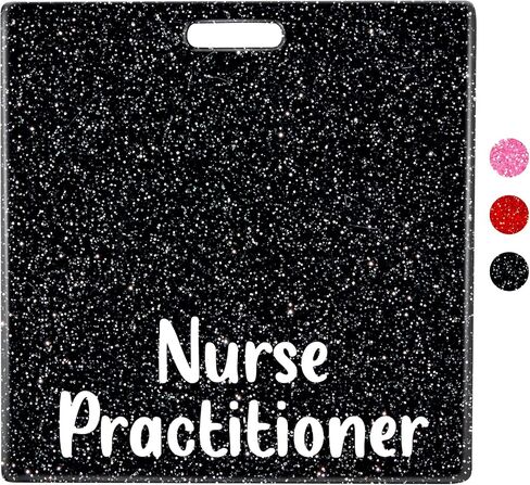 Plifal Nurse Practitioner Badge Buddy Card Nurse Nursing Accessories Glitter Horizontal Badge Identification Tags in Saudi Arabia