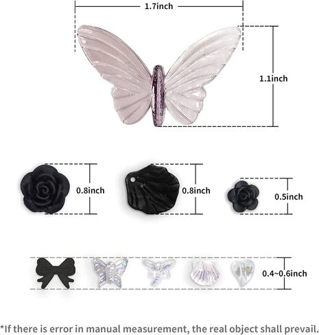 Crafts Material Embellishments Kit,Random Mixed Baroque Styles, Resin Rose Flower DIY Phone Case, Kawaii Nail Decorations Rhinestones Pearls Round Beads Charms,110 pcs（40 Gramm） 5mm-45mm in Saudi Arabia
