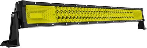 Willpower 22 inch 270W Straight Triple Row Yellow Amber Led Light Bar Flood Spot Combo Driving Lights Off Road Lights for Jeep Pickup Truck ATV UTV Wrangler SUV Ram 4x4,3000K 12-24V in Saudi Arabia