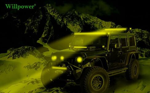 Willpower 22 inch 270W Straight Triple Row Yellow Amber Led Light Bar Flood Spot Combo Driving Lights Off Road Lights for Jeep Pickup Truck ATV UTV Wrangler SUV Ram 4x4,3000K 12-24V in Saudi Arabia