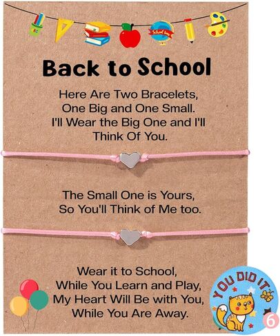 Ithmahco Back To School Bracelet Mommy And Me, First Day Of School Bracelet, Mommy And Me Bracelets, Back To School Bracelet Mommy And Me, Back To School Gifts, First Day Of Kindergarten Gift in Saudi Arabia