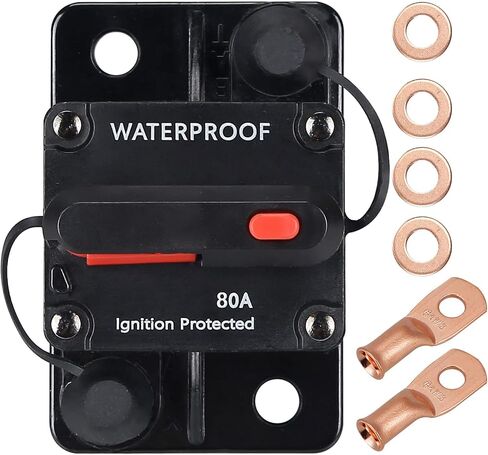 200 Amp Circuit Breaker,with Manual Reset,Waterproof, 12V-48V DC, 30-308A,for Car Marine Trolling Motors Boat ATV Manual Power Protect for Audio System Fuse (JTST0010) in Saudi Arabia