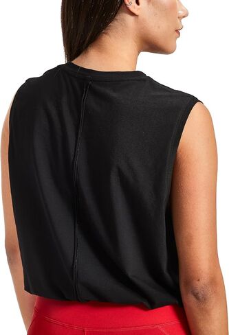 MEIVSO Women's Athletic Cotton Crop Tank Tops Sleeveless Workout Shirts Yoga Running Gym Tennis Shirts in Saudi Arabia