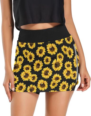 Polka Dot Red Woman Tennis Skirts with Pockets Running Workout Hiking Skorts Skirts in Kuwait