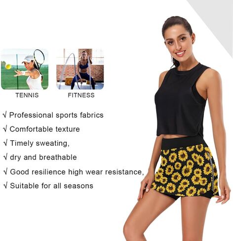 Polka Dot Red Woman Tennis Skirts with Pockets Running Workout Hiking Skorts Skirts in Kuwait