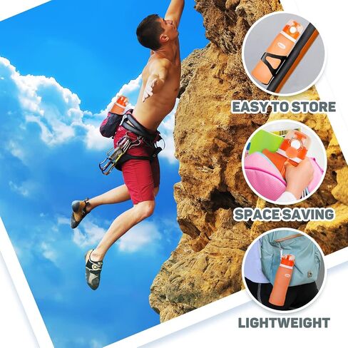 Kemier Collapsible Silicone Water Bottles-750ML,Medical Grade,BPA Free Travel Water Bottle Can Roll Up,26oz,Leak Proof Foldable Sports & Outdoor Water Bottles in Saudi Arabia