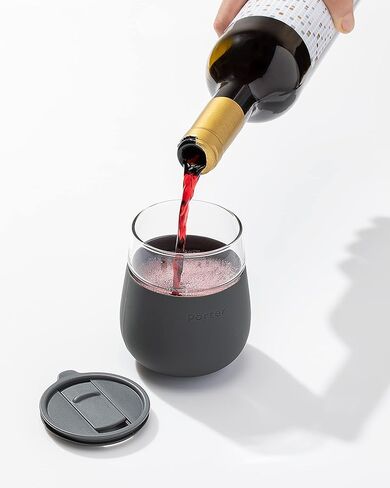 كأس كوكتيل نبيذ W&P Porter مع أكمام واقية من السيليكون Terrazzo Blush 15 أونصة أثناء التنقل، قابلة لإعادة الاستخدام، آمنة للاستخدام في غسالة الأطباق in Kuwait