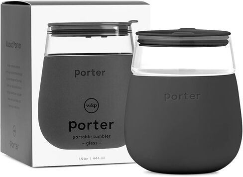 كأس كوكتيل نبيذ W&P Porter مع أكمام واقية من السيليكون Terrazzo Blush 15 أونصة أثناء التنقل، قابلة لإعادة الاستخدام، آمنة للاستخدام في غسالة الأطباق in Kuwait