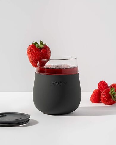 كأس كوكتيل نبيذ W&P Porter مع أكمام واقية من السيليكون Terrazzo Blush 15 أونصة أثناء التنقل، قابلة لإعادة الاستخدام، آمنة للاستخدام في غسالة الأطباق in Kuwait