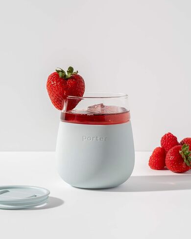 W&P Porter Wine Cocktail Glass w/Protective Silicone Sleeve Terrazzo Blush 15 Ounces On-the-Go Reusable Portable Dishwasher Safe in Saudi Arabia