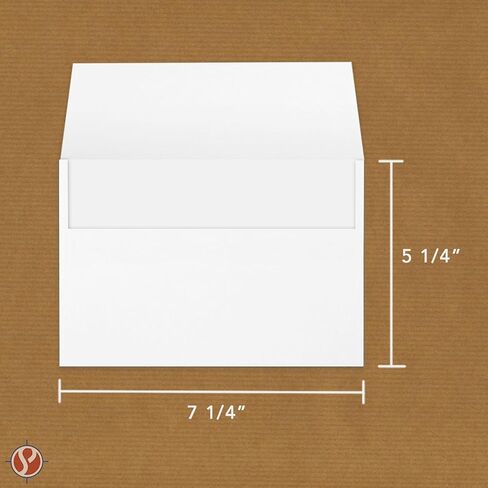 مغلفات بطاقات تهنئة بيضاء مقاس A7 (5 1/4 بوصة × 7 1/4 بوصة) تناسب إعلان دعوة زفاف مقاس 5 × 7 بوصة - حزمة كبيرة مكونة من 250 مظروفًا in Saudi Arabia