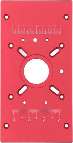 Router Table Insert Plate, DIY Aluminum Alloy Lift System for Woodworking Benches, 2 Insert Ring, Router Table Machine Wood Tools,Router Lift Base Board Accessories for Multiple Routers (Red) in Saudi Arabia