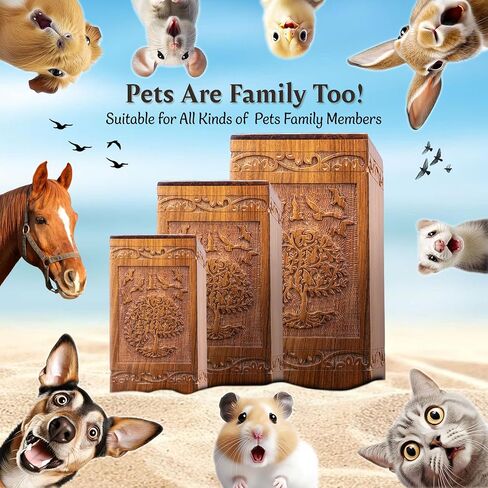 SIC Cremation urns for Human Ashes Male Dad Small Wooden Tree of Life Urns Box for Dogs Ashes and Casket Urn for Ashes Female mom, Burial Funeral Memorial Urns for Ashes Holds 250lbs in Saudi Arabia