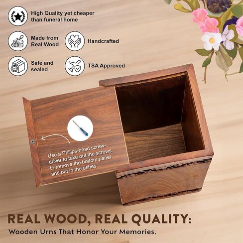 SIC Cremation urns for Human Ashes Male Dad Small Wooden Tree of Life Urns Box for Dogs Ashes and Casket Urn for Ashes Female mom, Burial Funeral Memorial Urns for Ashes Holds 250lbs in Saudi Arabia