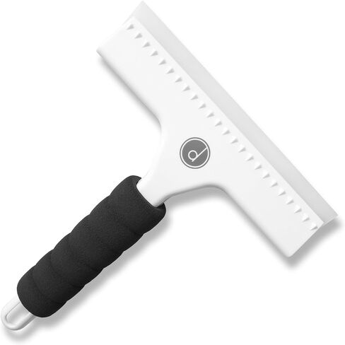 Squeegee for Shower Door, Car Windshield, and Glass Window - 2 Extra Silicone Replacement Blades - Foam Handle - Black in Saudi Arabia