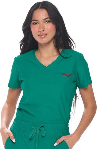 Womens Scrub Top Max Stretch Tuck-in One Pocket Scrub Top for Women in Saudi Arabia