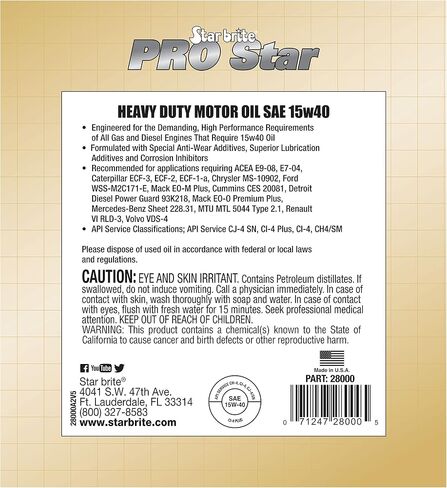 STAR BRITE Pro Star Super Premium Heavy Duty Motor Oil SAE 15W 40-32 OZ (028032) in Saudi Arabia
