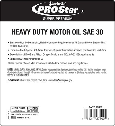 STAR BRITE Pro Star Super Premium Heavy Duty Motor Oil SAE 15W 40-32 OZ (028032) in Saudi Arabia