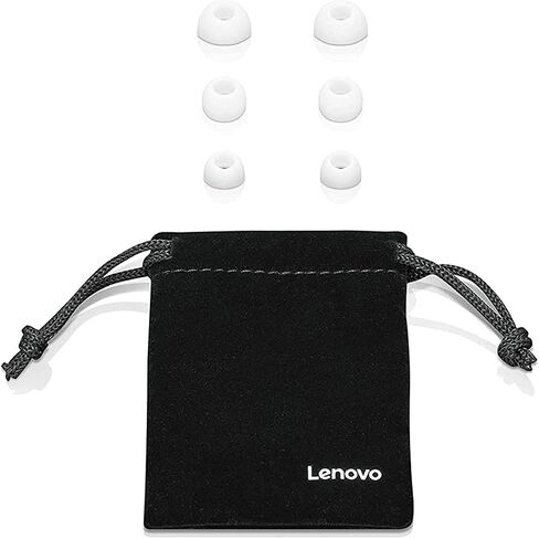 لينوفو - سماعات أذن سلكية 300 USB-C - ميكروفون مدمج - اتصال USB-C - زر التشغيل والإيقاف المؤقت - تتضمن 3 رؤوس أذن من السيليكون، رمادي in Kuwait